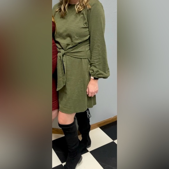 PrettyGarden Dresses & Skirts - Olive Long Sleeve Dress